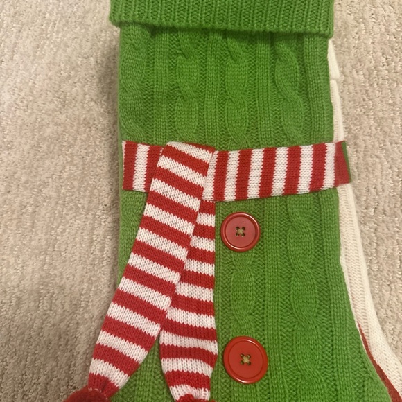 Lot of Five Multicolored Cable Knit Holiday Stocking Decor. EUC. - Picture 7 of 8